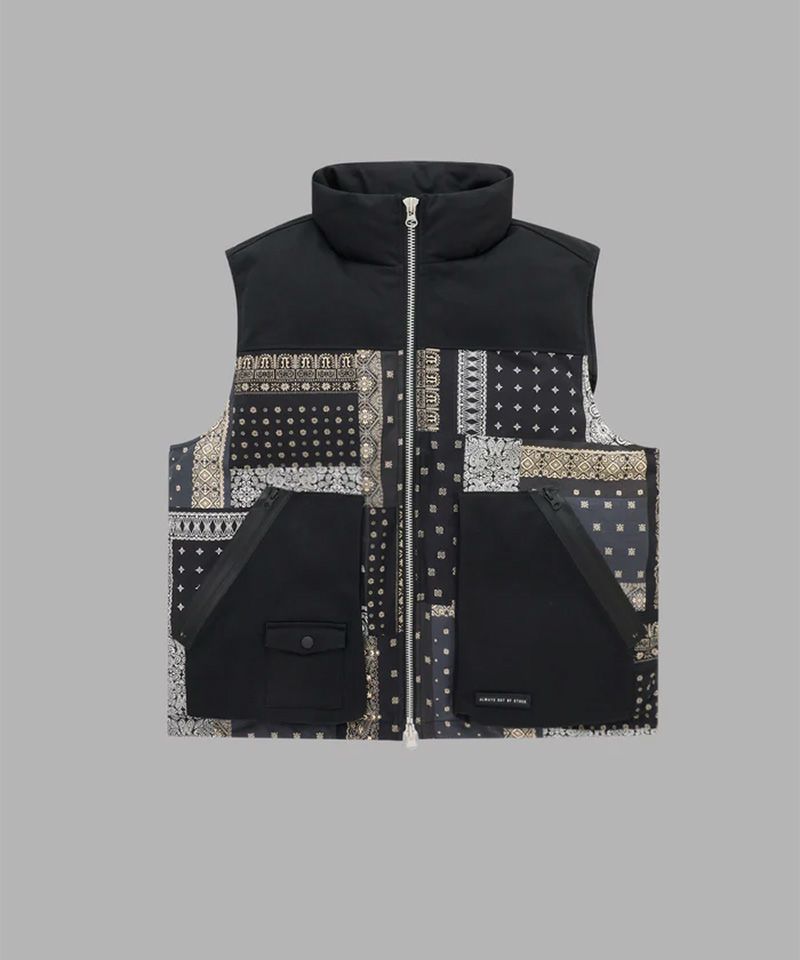 ＜ALWAYS OUT OF STOCK＞PAISLEY COMBINATION DOWN VEST