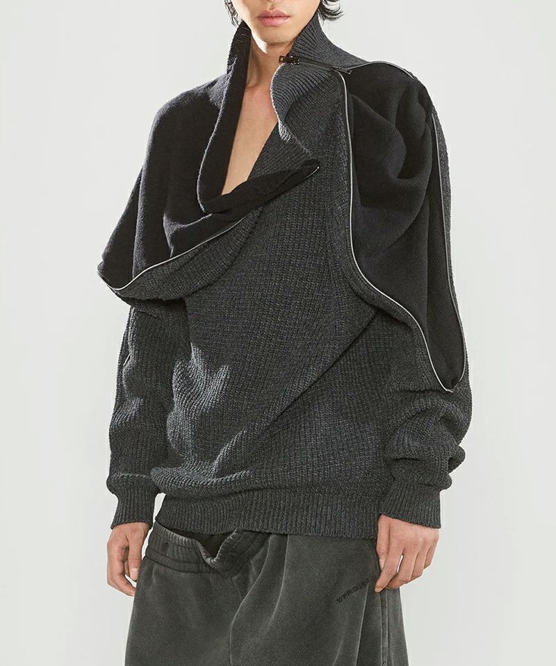 Y/PROJECT＞ZIP INSERT HIGH NECK PULLOVER | MAKES ONLINE STORE
