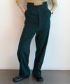＜FUMIKA＿UCHIDA＞HIGH-WEST BAND PANTS(Britishgreen/Black)