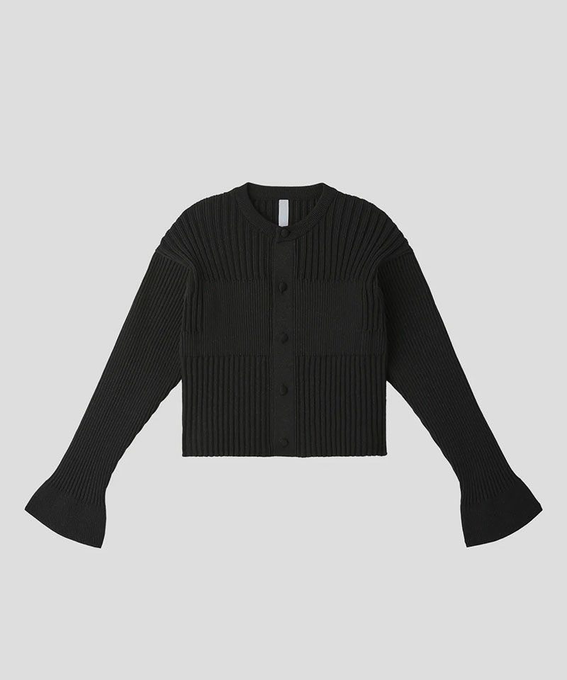 ＜CFCL＞FLUTED GLITER COLLARLESS SHIRT CARDIGAN