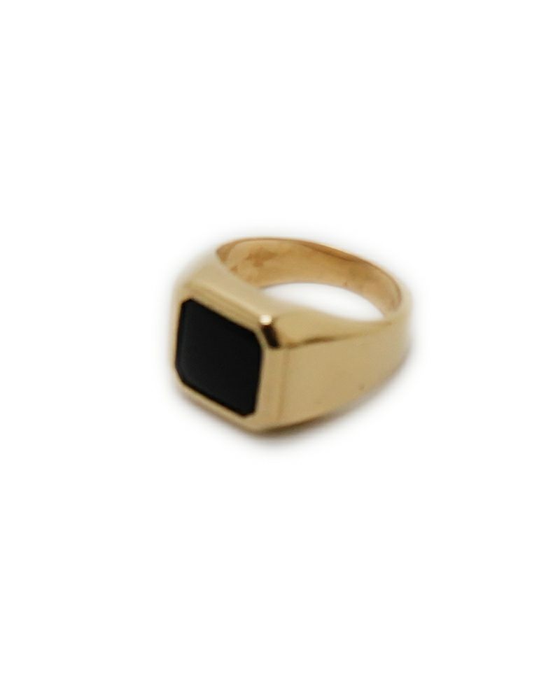 ＜WACKO MARIA＞ONYX SIGNET RING (TYPE-3)