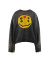 ＜SAINT MICHAEL＞CP_CREW SWEAT / SMILE / BLACK