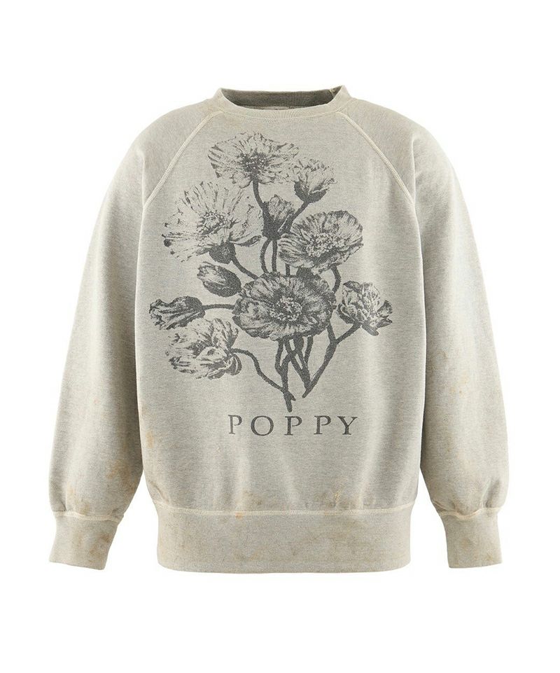 ＜SAINT MICHAEL＞CREW SWEAT / FLOWER / GRAY