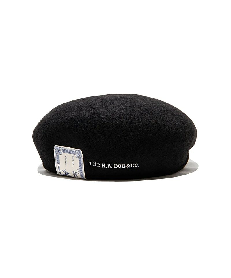 thehwdogandco WOOL ASCOT ブラックベレー帽 THE H.W. DOG&CO＞WOOL ASCOT | MAKES ONLINE STORE