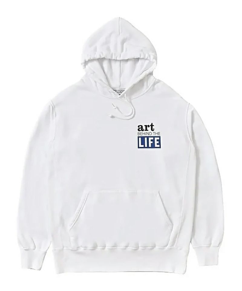 ＜ARTIST PROOF®＞BACK SIDE OF THE FRAME HOODIE WHITE
