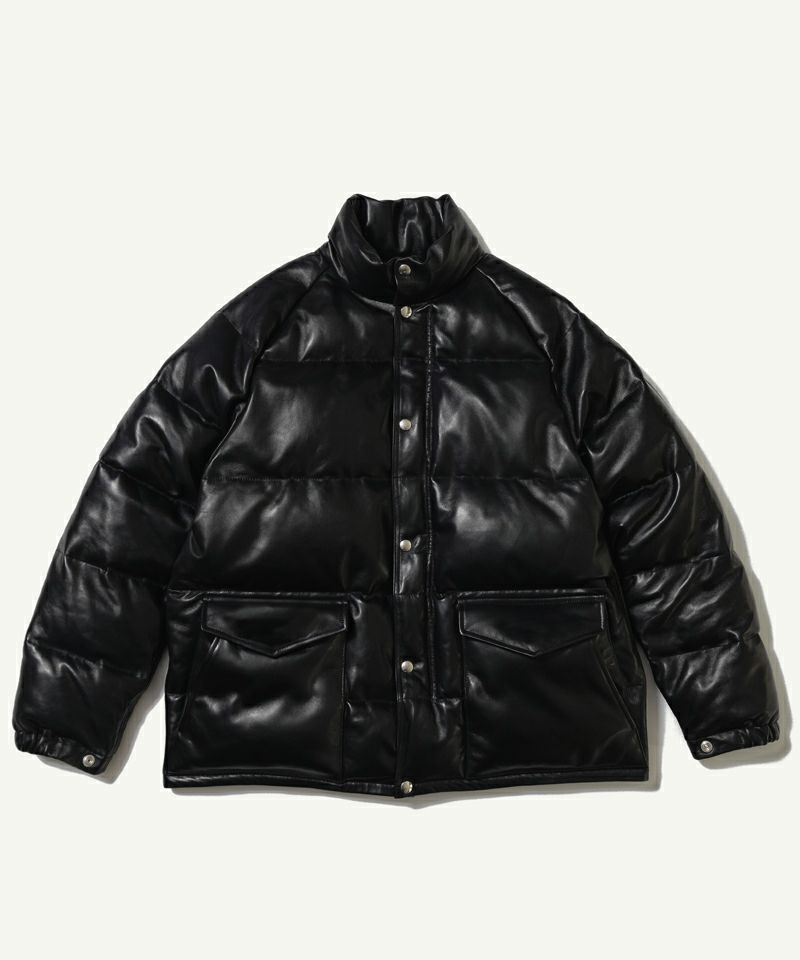 ＜A.PRESSE＞Leather Down Jacket