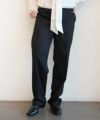 ＜CINOH＞BLACK FORMAL STRAIGHT LEG TROUSERS