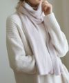  ＜BAREFOOT DREAMS＞コントラスト リブ スカーフ コージーシックライト(BDWCL22825 CCL Contrast Ribbed Scarf)