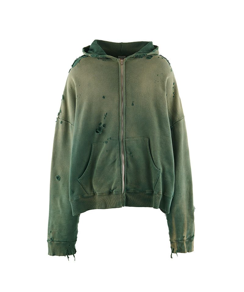 ＜SAINT MICHAEL＞HOODIE / DBL-FC ZIP / GREEN