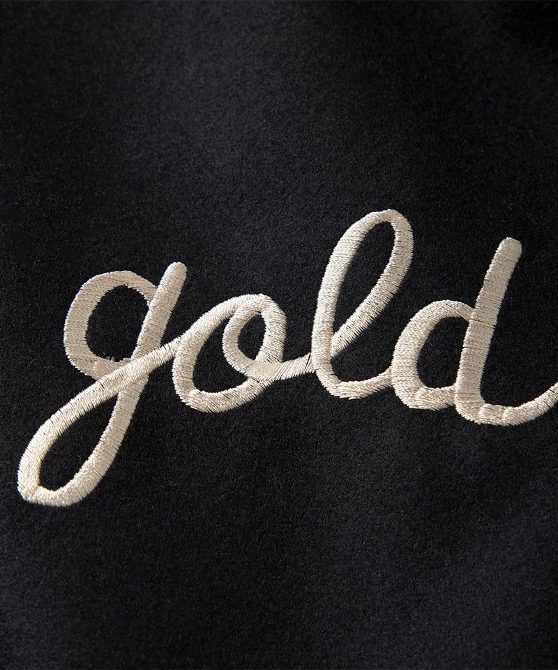 GOLD＞WOOL MELTON × ACETATE SOUVENIR JACKET “SKULL” | MAKES