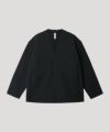 ＜CFCL＞MILAN COLLARLESS DOUBLE BREAST ED BOXY JACKET(BLACK)