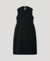 ＜CFCL＞MIRAN COLLARLESS LONG VEST(BLACK)