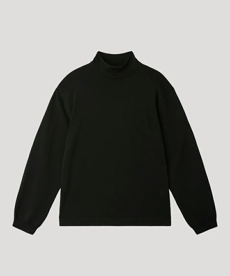 ＜CFCL＞HIGH GAUGE MOCKNECK LONG SLEEVE TOP(BLACK)