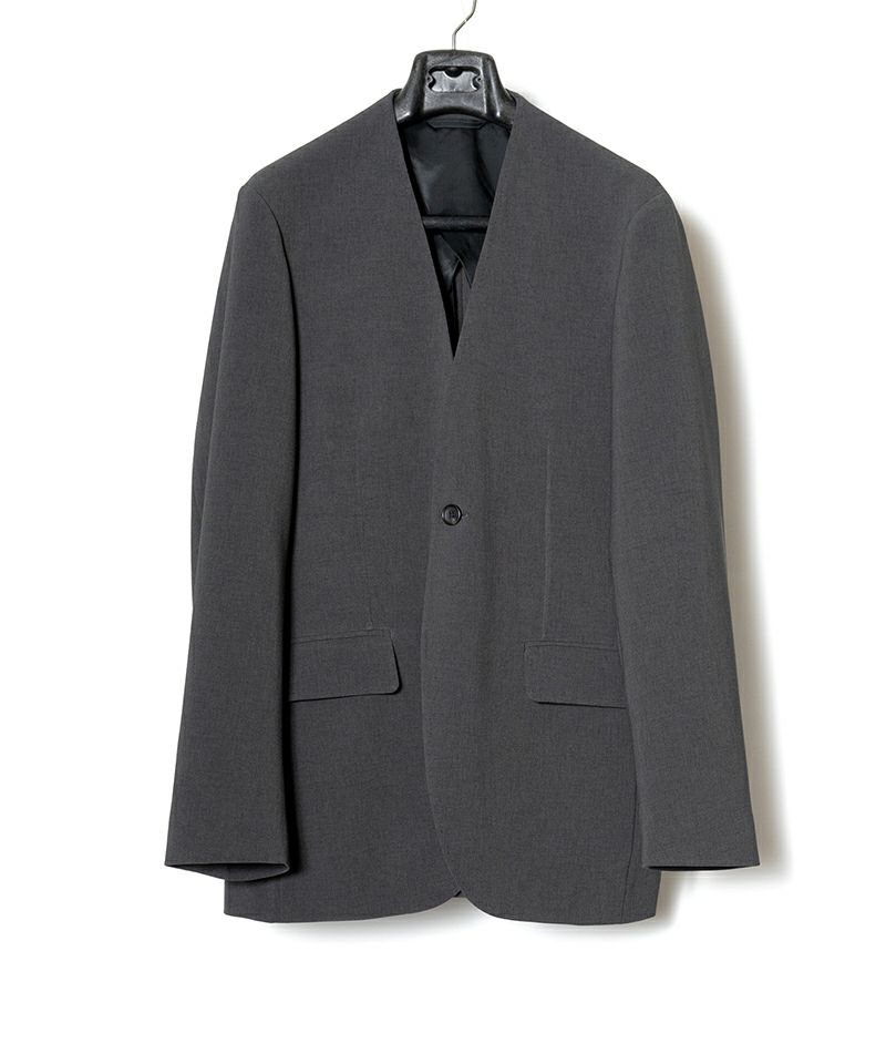 ＜RAINMAKER＞DOUBLE CLOTH NO COLLAR JACKET