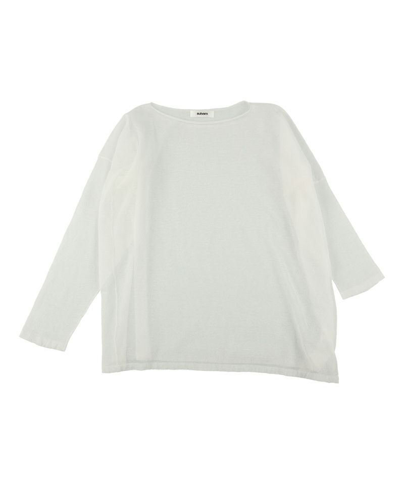 ＜sulvam＞アシンメトリーシースルーニット