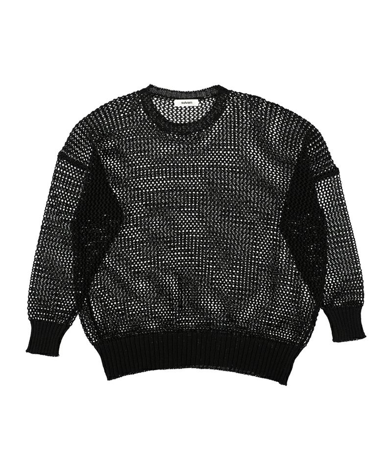 ＜sulvam＞メッシュプルオーバーニット