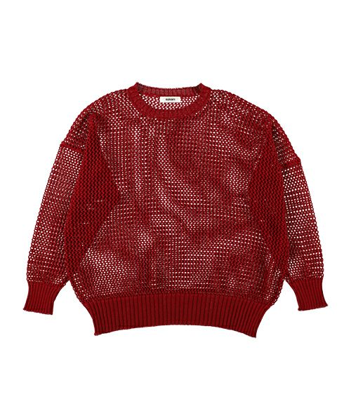 ＜sulvam＞メッシュプルオーバーニット
