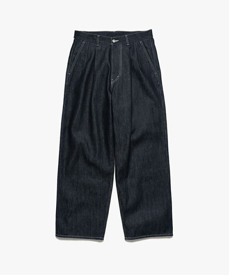 ＜Graphpaper＞Selvage Denim Two Tuck Pants(GU251-40188RB)