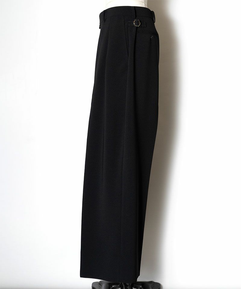 パンツ RAINMAKER Double Cloth Shirring Trousers DOUBLE CLOTH SHIRRING TROUSERS / SLATE GRAY – RAINMAKER KYOTO