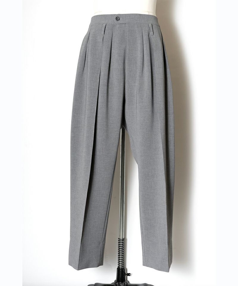 ＜RAINMAKER＞ DOUBLE CLOTH 3-PLEATED TROUSERS