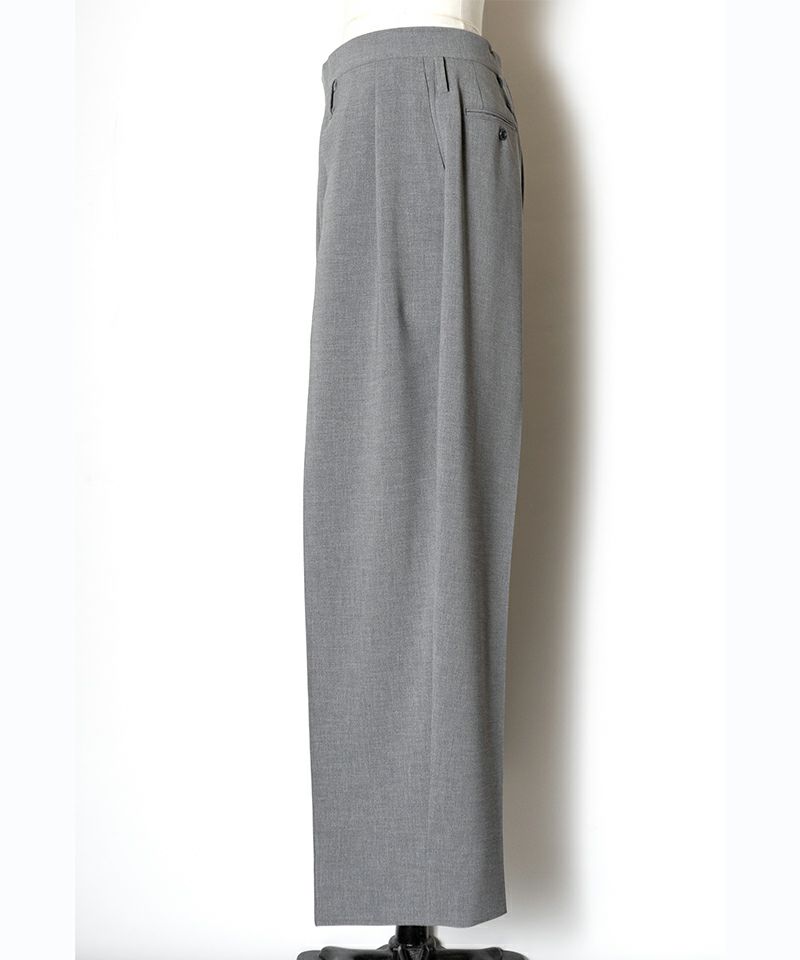 RAINMAKER＞DOUBLE CLOTH 3-PLEATED TROUSERS | MAKES ONLINE STORE