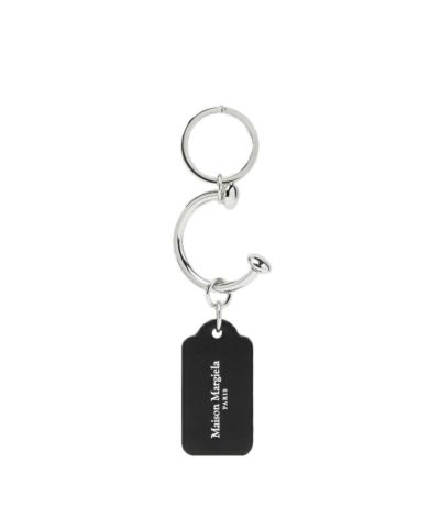 Maison Margiela キーホルダー UNI Maison Margiela Black leather key holder with logo | TheDoubleF