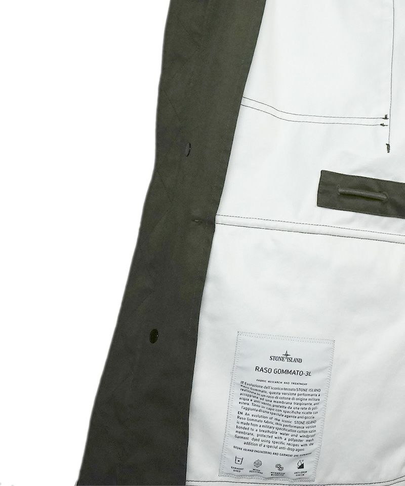 STONE ISLAND＞RASO GOMMATO 3L, ORGANIC COTTON (4100064S0034 