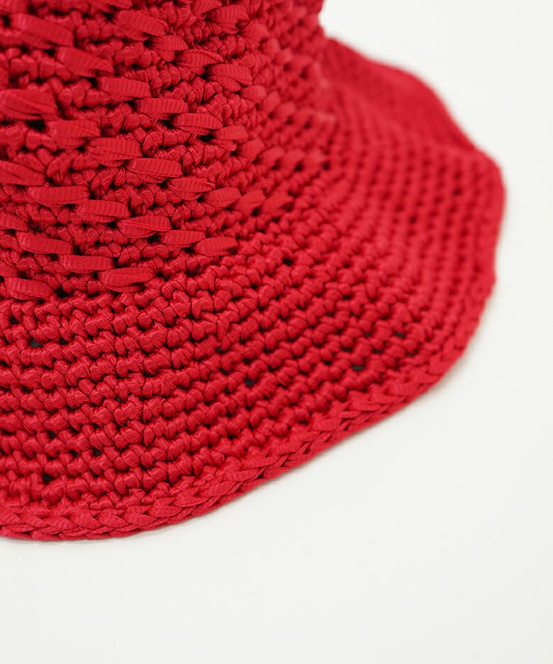 KIJIMA TAKAYUKI＞POLY HAND KNIT BUCKET HAT (KN-251104