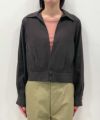 ＜blurhms＞Silk Linen Hem Button Skipper