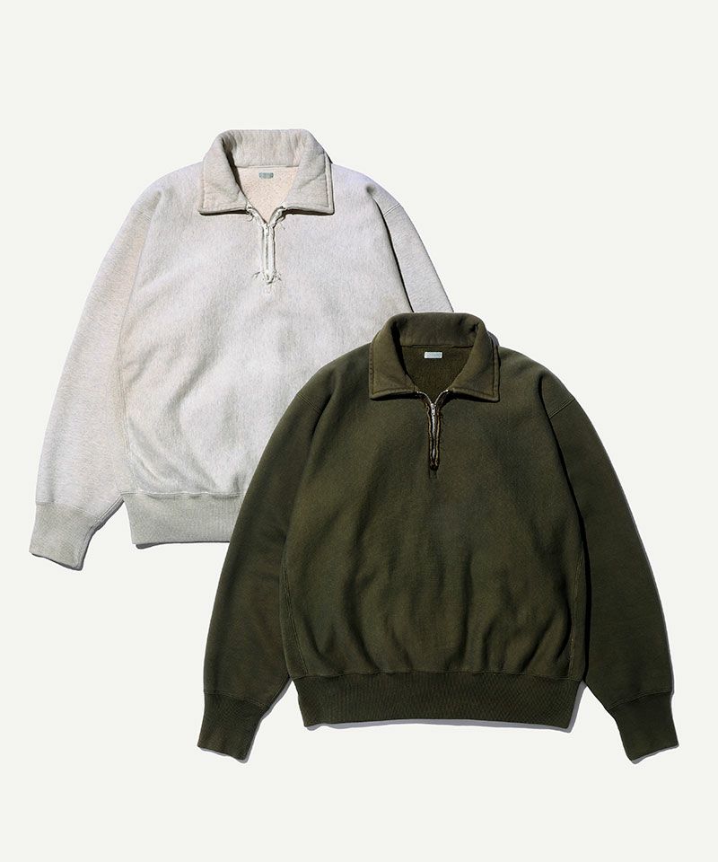 ＜A.PRESSE＞Vintage Half Zip Sweat Shirt