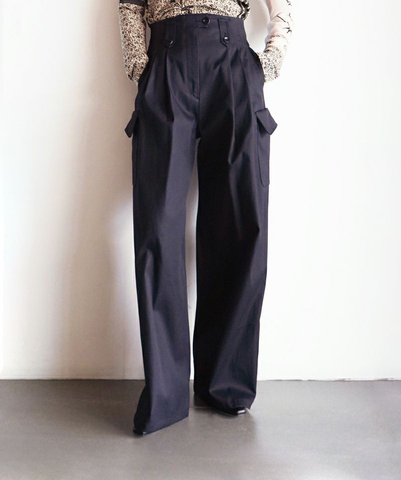 ＜Mame Kurogouchi＞Micro Floral Jacquard Dress - navy