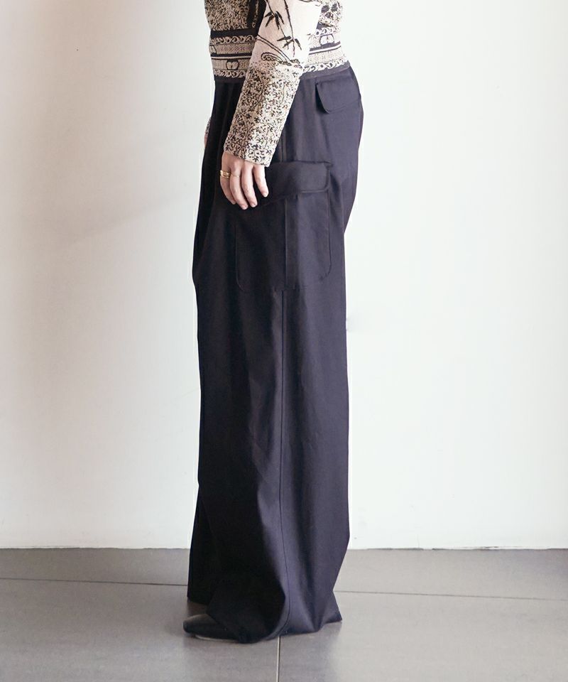Mame Kurogouchi＞Organic Cotton Twill High Waisted Wide