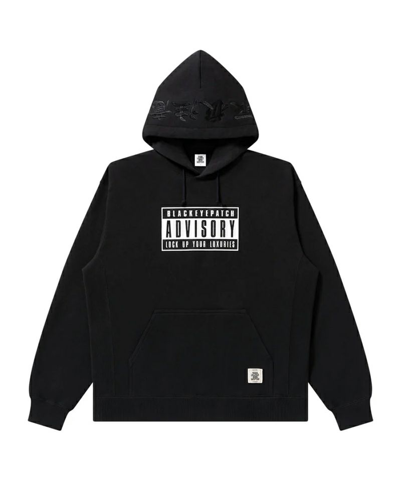 ＜BlackEyePatch＞ADVISORY LABEL HOODIE