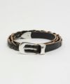 ＜OUR LEGACY＞2 CM BRAIDED BELT-Black Leather