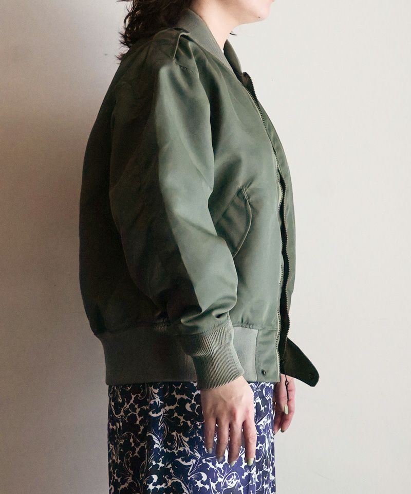 1新品 HYKE レディース TYPE L-2A JACKET ブルゾン カーキ HYKE / TYPE L-2A JACKET ( KHAKI , GRAY) 別注 | JUQUI Online