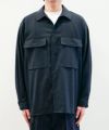 ＜blurhms＞Washed Wool Voile Military Shirt