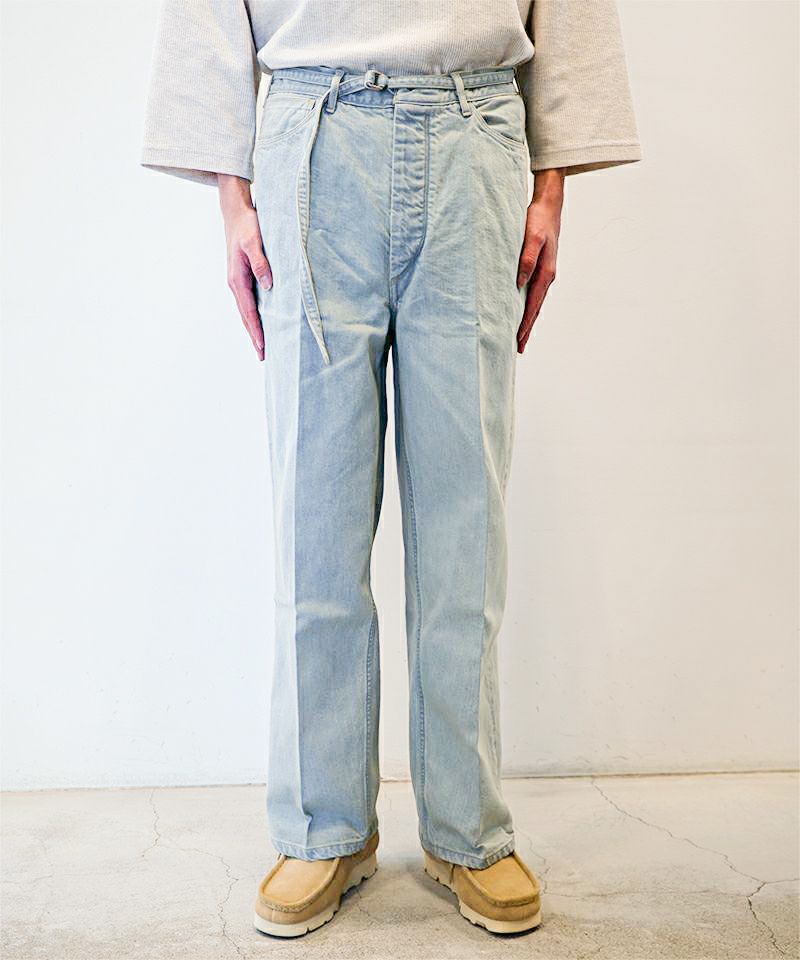 ＜blurhms＞12.9oz Denim Narrow Belted Pants