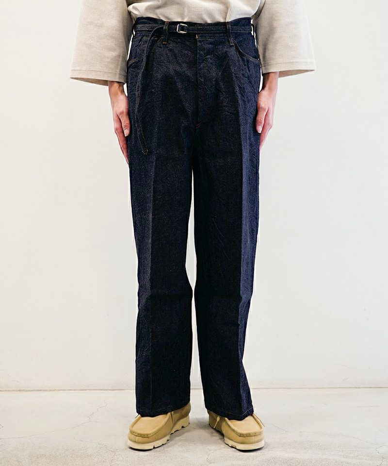 ＜blurhms＞12.9oz Denim Narrow Belted Pants