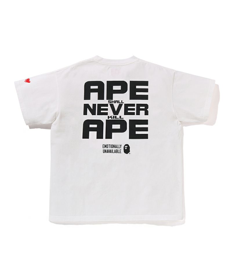 EMOTIONALLY UNAVAILABLE＞EU BAPE HEAD SS TEE/WHITE | MAKES ONLINE 