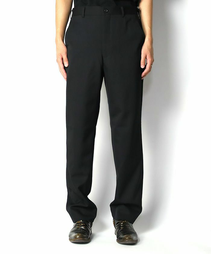 COMME des GARCONS HOMME PLUS＞ウールギャバジン スリムスラックス 