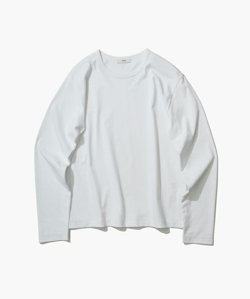 ＜ATON＞DRY COTTON JERSEY LONG SLEEVE T-SHIRT