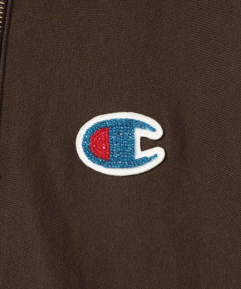 UNDERCOVER＞10oz チャンピオン裏毛ビーズ刺繍ダブルZIPパーカー