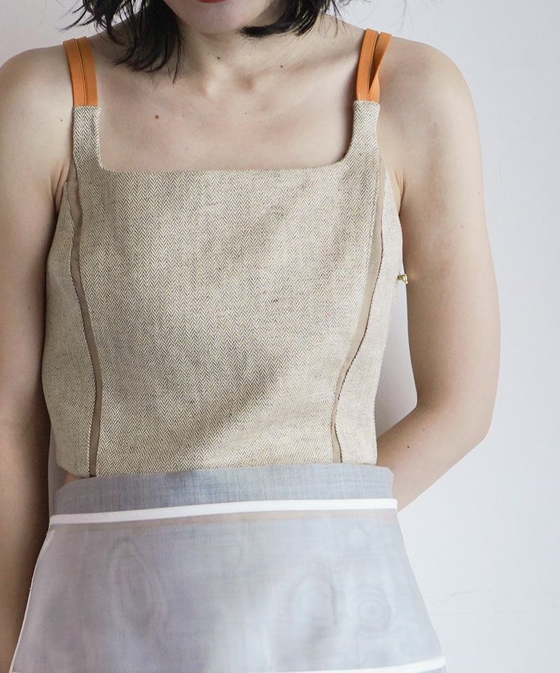 FUMIKA_UCHIDA>HEMP SUITING BUSTER TOP | MAKES ONLINE STORE FUMIKA_UCHIDA>HEMP SUITING BUSTER TOP | MAKES ONLINE STORE