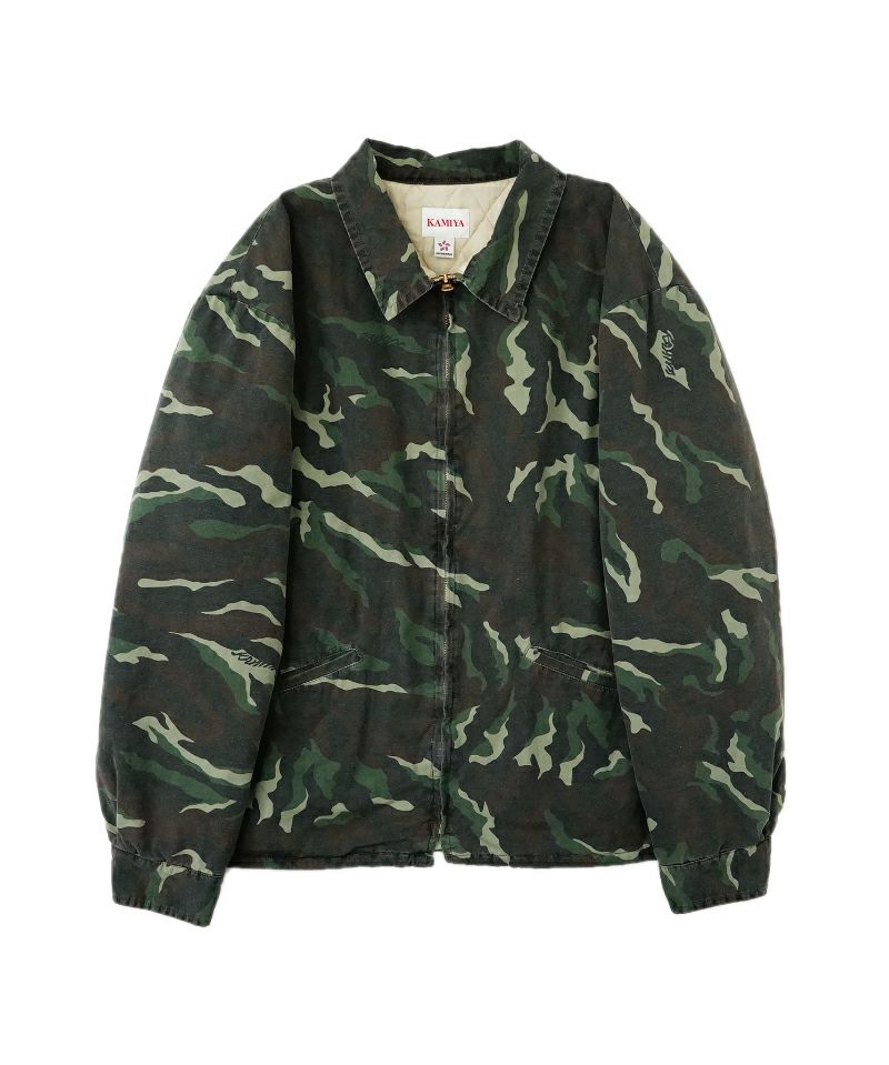 ＜KAMIYA＞Camouflage Wash Jacket