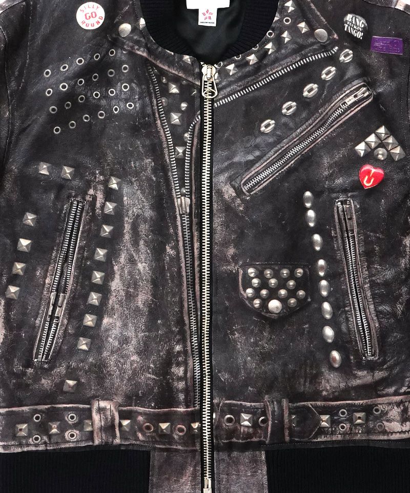 ぐ*っ様 KAMIYA Trompe I’oeil Print Blouson カミヤ KAMIYA Trompe I'oeil Print Blouson （BLACK） -FASCINATE
