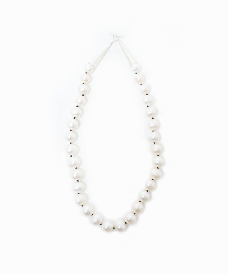 ＜YLÈVE＞BAROQUE PEARL NECKLACE KNOT 37cm