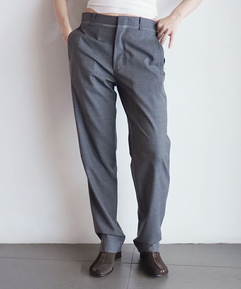  ＜FUMIKA＿UCHIDA＞ZIPPED HEM SLACKS(MIDDLE GREY)