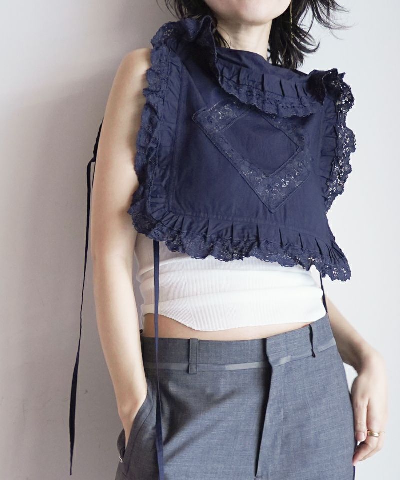 ＜FUMIKA＿UCHIDA＞OVER-DYED CUSHION TOP-MINIMUM(NAVY)