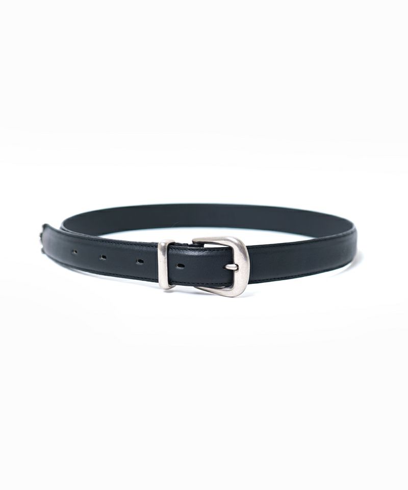 ＜YLÈVE＞LEATHER BUCKLED BELT