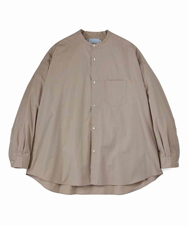 ＜Graphpaper＞ALUMO for GP L/S Oversized Band Collar Shirt(GM251-50096C)